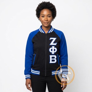 Chaqueta Universitaria Personalizada Zeta Phi Beta de GREEK TREASURES, Ropa de Sororidad, Alta Calidad, Transpirable, Forro Polar de Algodón de 220g, Secado Rápido - Product Image 4