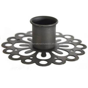 Bougeoir votif en fer avec revêtement en poudre noire fini pour l'éclairage de la décoration de la maison et d'autres bocaux de bougeoirs - Product Image 2