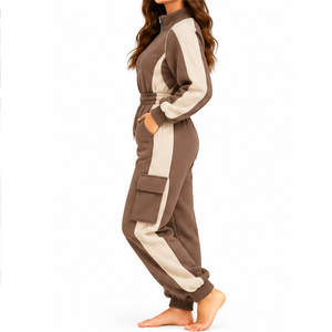 Combinaison en polaire pour femme EAZWEARS, col rond, une pièce, vente en gros, adaptée aux exigences de votre marque, services de fourniture de qualité sur mesure - Product Image 4