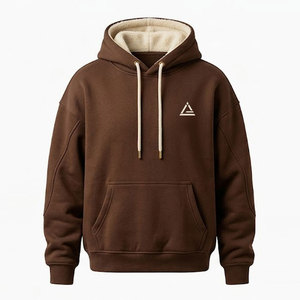 Outdoor <b>Sherpa</b> Hoodies Men Winter Hoodie With Fleece Lined Interior Adjustable Hood Kangaroo Pocket And Premium Quality - Product Image 1