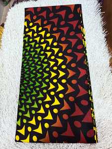 Tissu Wax Africain Dakar & Ankara 100% Coton 6 Yards Premium Véritable Pagne Hollandais Grand Or - Product Image 5