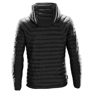 Veste matelassée coupe-vent en polaire douce à capuche noire pour homme TriPro Sports, poches, fermeture éclair, coupe régulière, hiver - Product Image 6