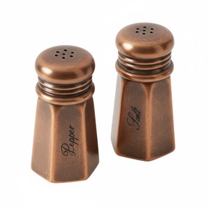 Handcrafted Hammered Copper Salt And Pepper Shakers Unique Rounded Design Metal Spice <b>Jar</b> Modern Kitchen Tableware Use - Product Image 6