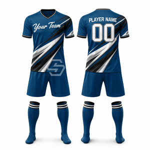 Tenues de football personnalisées, maillots de foot respirants et à séchage rapide, kits d'équipe, fournisseur OEM, manches courtes, grandes tailles, fourniture directe usine - Product Image 2