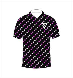 Chemise Homme Noire à Pois Manches Courtes Décontractée Respirante Légère pour l'Été, Tenue de Golf, Motif Imprimé, Logo Avant, Toile - Product Image 1