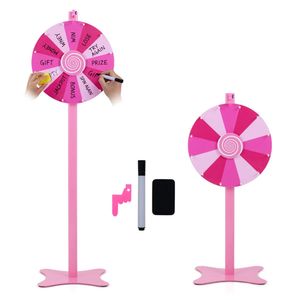 <b>18</b>-Inch Height Adjustable Prize Wheel Smooth Spin 2-in-1 Tabletop & Floor Standing Spinning <b>Game</b> Wheel for Carnival Events - Product Image 1