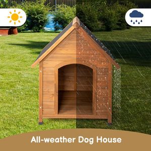 Waterproof Indoor Outdoor Dog House with Elevated Floor Puppy Shelter Pet House Furniture - Product Image 3