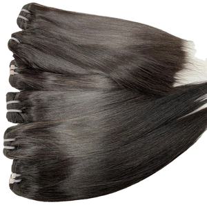 Extensiones de Cabello Virgen Vietnamita 100% Natural, Súper Doble Trama, Cutícula Alineada, Color 1B, Liso Sedoso, Paquetes de 100gr - Product Image 6