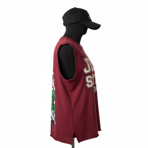 Débardeur de sport en coton respirant pour femme, avec ourlet brut et logo personnalisé – T-shirts sans manches en coton pour femme - Product Image 3