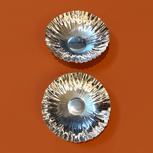 Luxury 2 Pcs Fluted Metal Dessert Chocolate <b>Tray</b> Set With High <b>Mirror</b> Polish, Perfect For Modern Fine Dining Tableware & Decor - Product Image 4
