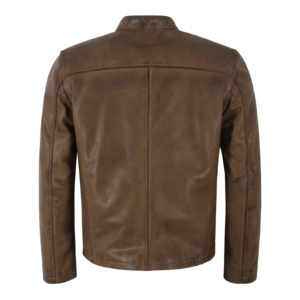 Chaqueta de Cuero Napa 100% Genuino Personalizada para Hombre, Chaqueta de Invierno Estilo Bomber, Chaqueta de Motociclista con Cierre, Fabricante Mayorista - Product Image 3