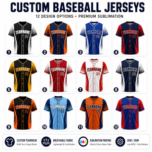 Camiseta de Béisbol 2026, Nuevo Diseño, Profesional, 100% Poliéster, Secado Rápido, Personalizable, Bordada y Sublimada con Nombre y Número del Jugador - Product Image 1