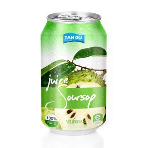 Boisson au jus de fruits 330 ml en canette aluminium, saveurs mangue, corossol, fraise, boisson gazeuse, fabricant vietnamien de boissons OEM ODM - Product Image 1