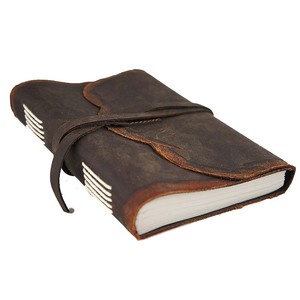 Carnet de notes personnalisé avec logo, format B6, en similicuir, relié par couture, 120 feuilles, style imprimé personnalisé, format A4 - Product Image 1