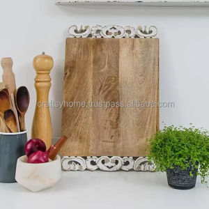 Tabla de cortar de madera de mango hecha a mano antigua más vendida, grabada pulida para manualidades decorativas de madera, cajas de madera, carteles de pared - Product Image 2