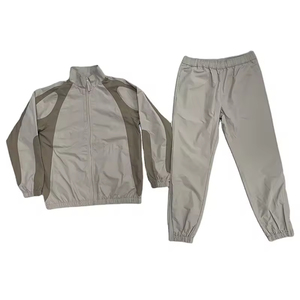 Chándal deportivo transpirable de dos piezas para hombre, talla grande, con cremallera, cortavientos. - Product Image 3