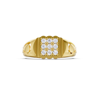 Bague pour homme en or jaune 9 carats de qualité supérieure, design complexe inspiré du patrimoine, bijou raffiné et tendance à vendre