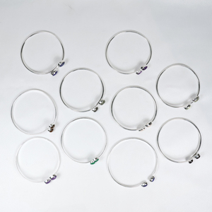 Wholesale 925 Sterling Silver Plated Multi Gemstone Cuff <b>Bracelet</b> Handmade Mixed Natural <b>Stone</b> Bangle Designer Jewelry for Women - Product Image 5