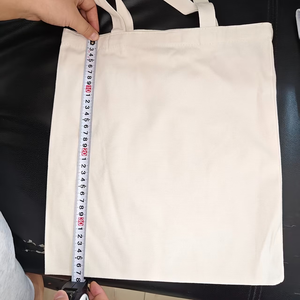 Custom Canvas Tote Bag Solid Color Large Capacity Reusable Shopping Shoulder Bag Soft-Loop Closure Outdoor Use All Seasons - Product Image 6