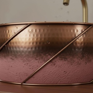 copper sink copper washbasin copper <b>basin</b> handmade copper sink pure copper sink copper kitchen sink copper bathroom sink copper - Product Image 3