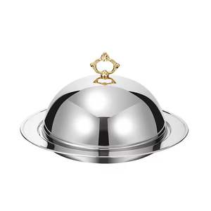 Olla de Acero Inoxidable Martillado de Lujo con Tapa de Cúpula para Buffet, Calentador de Alimentos, Olla para Servir en Hoteles y Restaurantes - Product Image 4