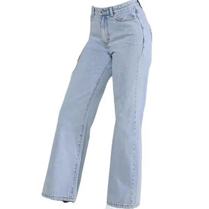Pantalones acampanados de algodón 100% transpirables de cintura doble de ajuste medio regular para mujer al por mayor - Product Image 6