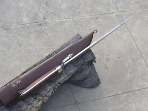 Cuchillo de Caza con Mango de Madera, Hoja de Acero al Carbono con Punta Caída, Grado Industrial, Juego de Cuchillas Individuales, Garantía OEM de 3 Años - Product Image 4
