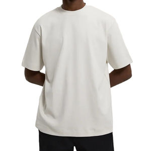 T-shirts personnalisés pour hommes, manches courtes, été, coton/polyester 220 GSM, tricotés, avec votre propre logo, style streetwear, vente en gros - Product Image 1