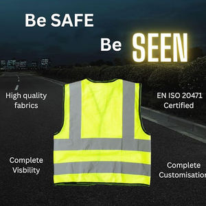 Chaleco de malla ligero de alta visibilidad reflectante para construcción, trabajo al aire libre, noche, certificado ANSI - Product Image 3