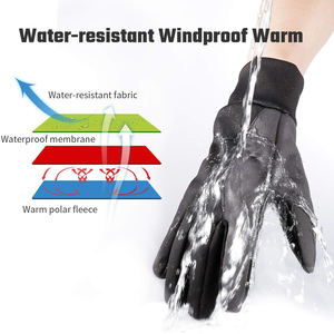 Gants de course confortables, doublure polaire isolante, intérieur doux et chaud pour hommes et femmes, athlètes de course en plein air - Product Image 6