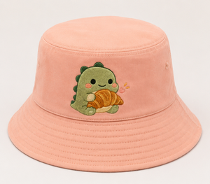 Sombrero de Pescador con Logotipo Bordado Personalizado al por Mayor, Gorra de Algodón Rosa de Alta Calidad para Hombres, Mujeres y Niños - Product Image 1