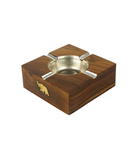 Cendrier rond en aluminium sans fumée pour cigarettes, accessoire de fumeur artisanal haut de gamme pour la maison, le bureau, l'hôtel, le restaurant et la voiture - Product Image 2