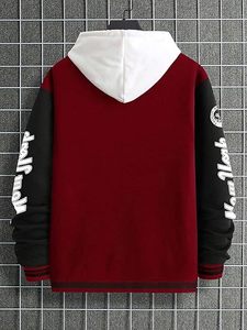 Embroidered Baseball Varsity <b>Jacket</b> for <b>Men</b> – Stylish College Inspired Bomber with Soft Inner Fabric, Relaxed Fit Casual Street - Product Image 6