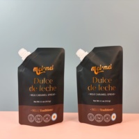Pochette souple laminée 16 mm avec bec verseur en plastique et nylon pour jus, sauces, liquides et emballages alimentaires – Conception personnalisée