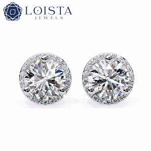 Boucles d'oreilles en diamant cultivé en laboratoire certifié IGI Gia Betterstar HPHT CVD, boucles d'oreilles en or 14k 18k, bijoux en diamant cultivé en laboratoire - Product Image 3