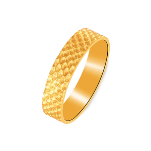 Luxury Gold Wide Band <b>Ring</b> for <b>Men</b> Women Intricate Oval Textured Pattern Elegant Classic Designer Fashion Jewelry Gift - Product Image 1