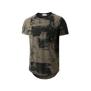 Sleeve O-Neck <b>T</b>-<b>Shirt</b> Regular Fit Casual Knitted Breathable <b>Long</b> <b>Length</b> Digital Print - Product Image 1
