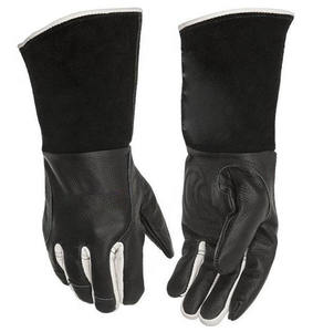 Guantes de Trabajo de Cuero Vacuno Negros para Soldadura TIG - Product Image 1