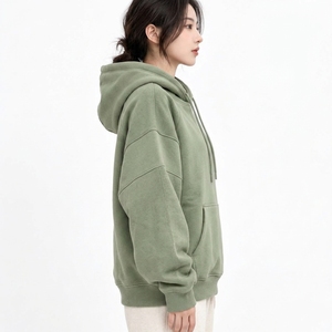 Couleurs personnalisées et tissu polaire de haute qualité, sweat à capuche pour femme, hiver, longueur régulière, épais, manches longues, avec logo sur le devant - Product Image 4