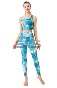 Ensemble de sport yoga 2 pièces pour femme, short taille élastique respirant coupe ajustée en tissu intelligent, idéal pour la course décontractée - Product Image 5