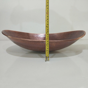 Fregadero de cobre estilo náutico rústico, de un solo tazón, para cocina o baño, lavabo decorativo de cobre con cuenco profundo para el hogar - Product Image 5