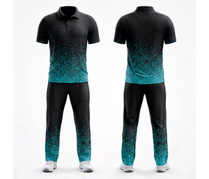 Durable <b>Cricket</b> Uniform Full Sublimation Set Sublimation Printed | Men Women Youth <b>Cricket</b> Wears Polo Shirt and Trouser - Product Image 2