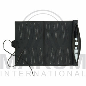 Tablero de backgammon de nuevo diseño inspirado en el color cremoso del cuero vegano con estampado de avestruz - Product Image 4