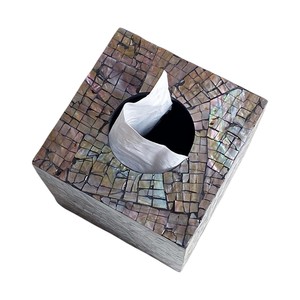 Handmade Modern Wooden <b>Tissue</b> Box with Mother of Pearl Inlay From Vietnam for Home Decor - Product Image 3