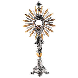 Decorative Golden Monstrance With <b>Wheat</b> And Grape Motif Traditional Religious Ornament Indoor Tabletop Home Decor church gifts - Product Image 3
