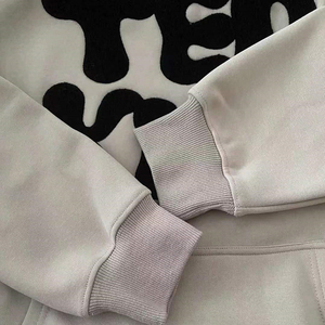 Sudadera con Capucha Unisex de Felpa Gruesa Blanca con Bordado Chenille y Estampado Digital SFI, Sudadera con Capucha de Algodón Cálida para Invierno - Product Image 2