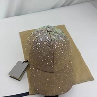 Casquette de baseball personnalisable entièrement ornée de strass, casquette de camionneur de créateur tendance avec lettres jacquard pour fête, casquette de marque