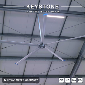 Ventilateur à haut volume et basse vitesse optimisant le niveau THI pour un environnement confortable des bovins, grand ventilateur de plafond HVLS pour les étables à vaches - Product Image 1