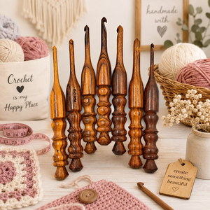 Ganchos de Crochet Rectos de Madera de Arce Ecológicos y Sencillos, Tamaño Personalizado - Product Image 6
