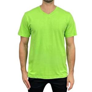 Camiseta Transpirable con Cuello en V, Top Liso, Ropa Deportiva de Algodón - Product Image 1